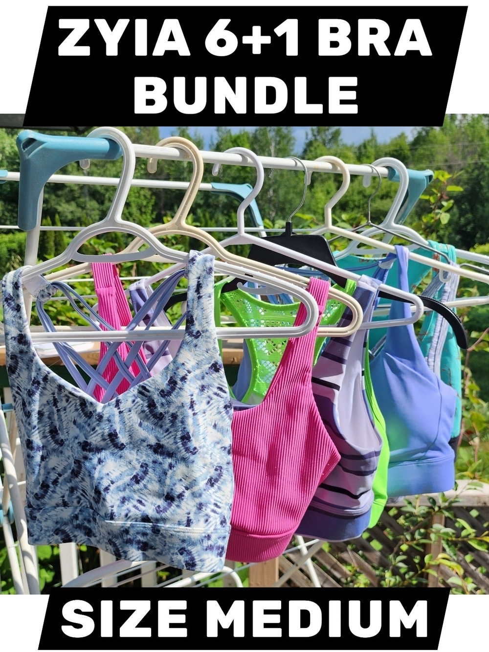 ZYIA Active 6+1 Bra Bundle - Multi Colour